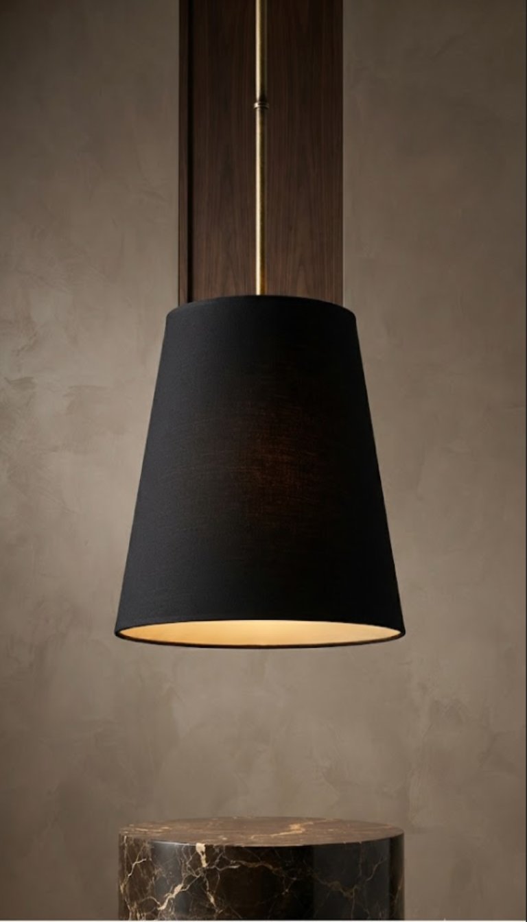Colgante Minimalista de Pantalla Sólida