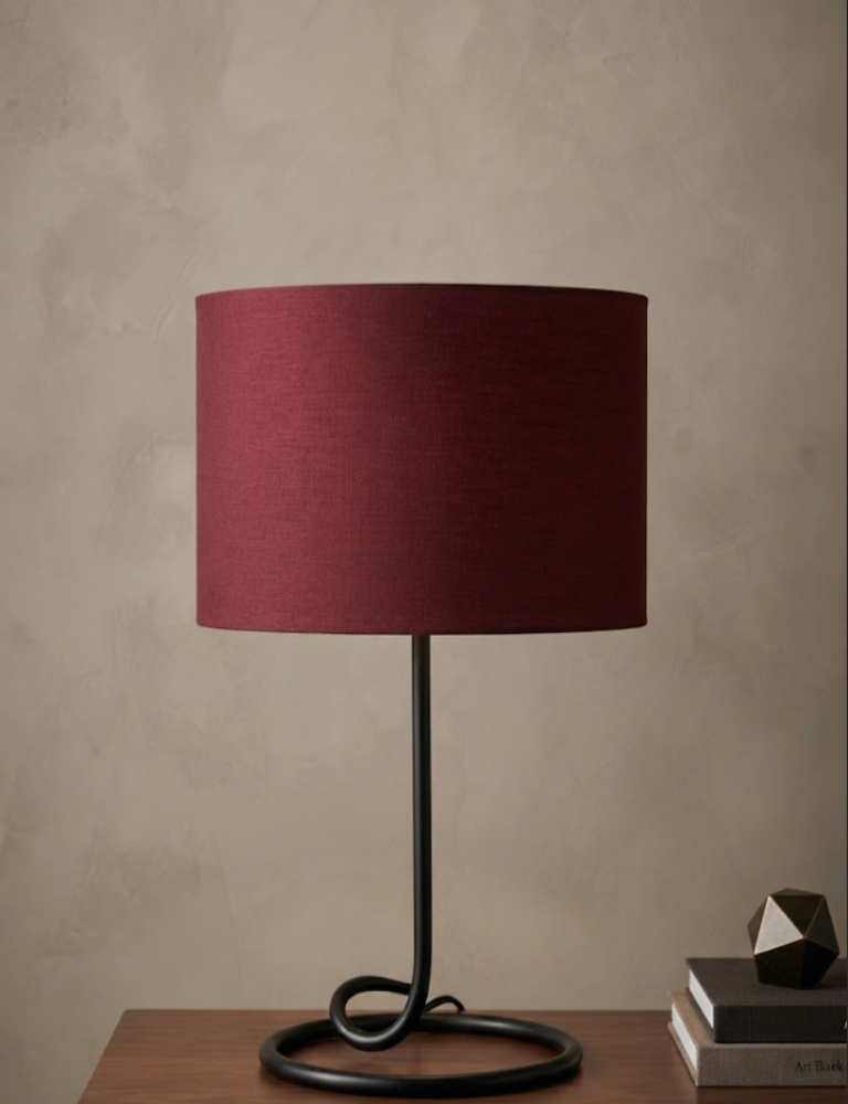 Lámpara de Mesa Base Curva