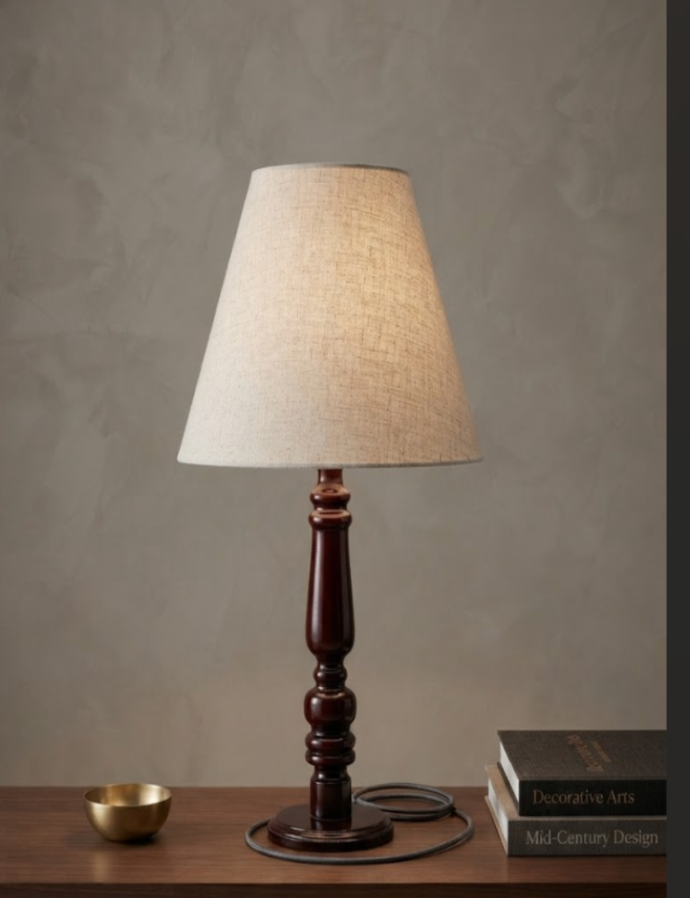 Lámpara de Mesa Clásica Plisada