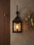 Farol de Pared Clásico de Metal Negro