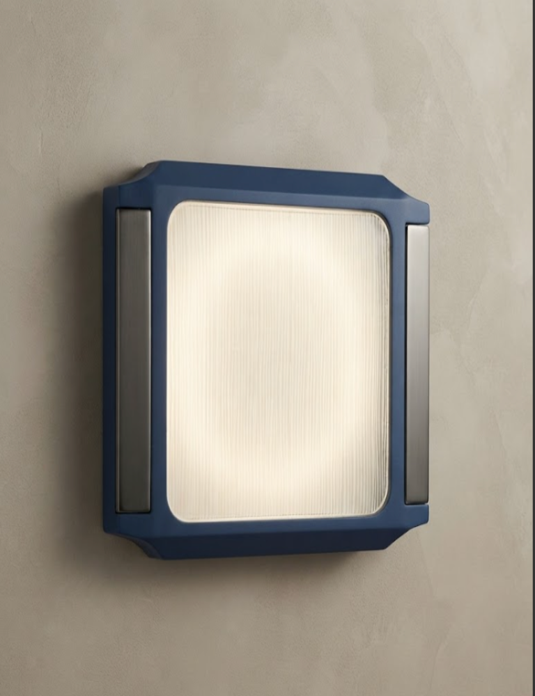 Aplique Cuadrado de Pared con Difusor Texturizado