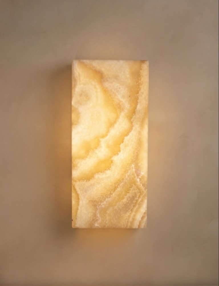 Aplique de Pared Rectangular de Alabastro "Ágora"
