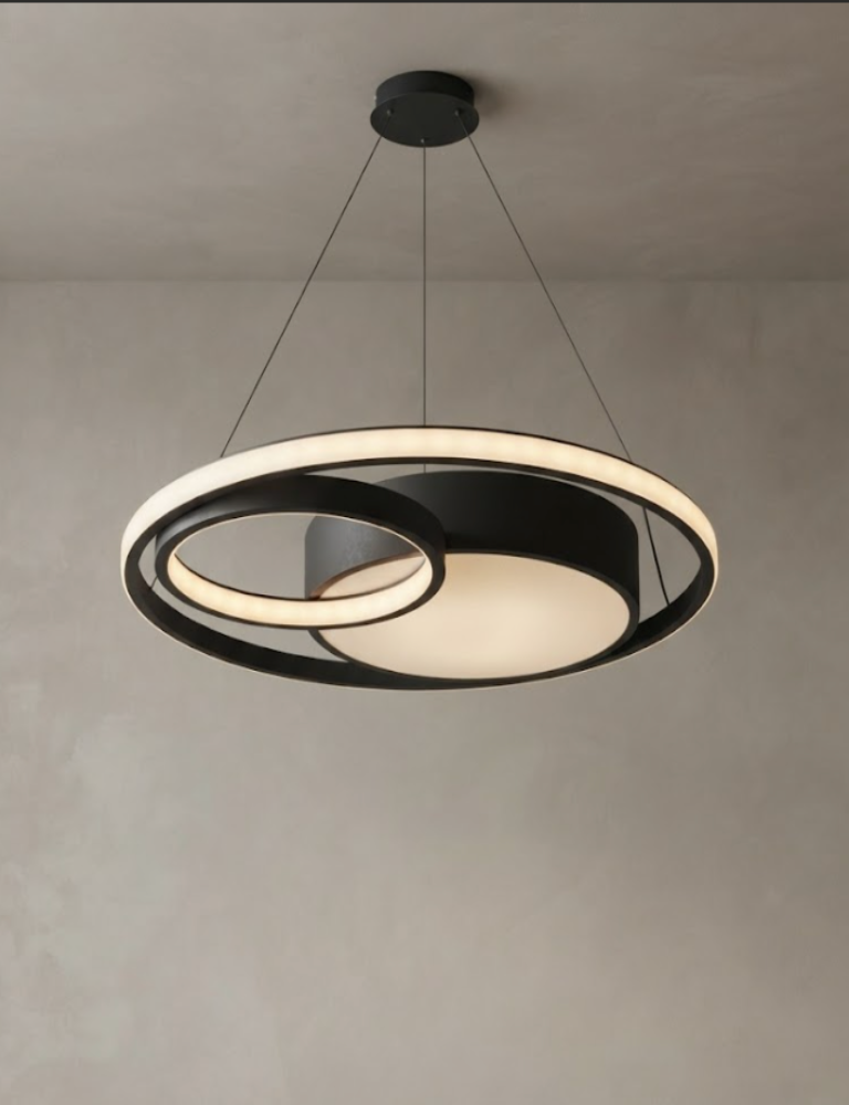 Candil LED Colgante Moderno de Anillos Concéntricos