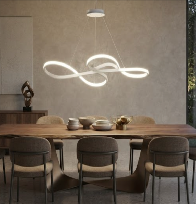 Candil LED Colgante Moderno de Diseño Fluido e Infinito