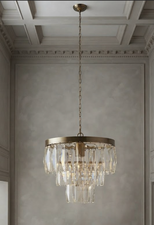 Candil Colgante Clásico Estilo Tramo de Cristal Personalizable