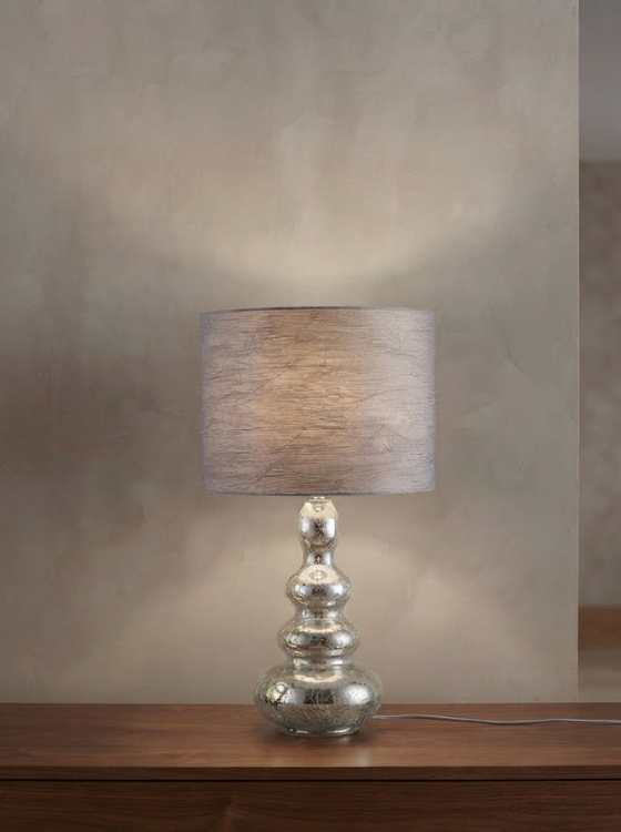 Lámpara de Mesa Vidrio Mercurizado "Milán"